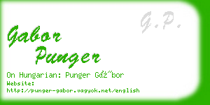 gabor punger business card